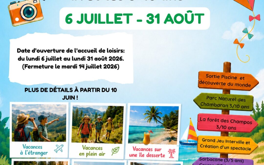 Accueil de loisirs Beaurepaire – Les vacances de 3 à 10 ans